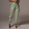 Multi-pocket Knitted Women Cargo Pants